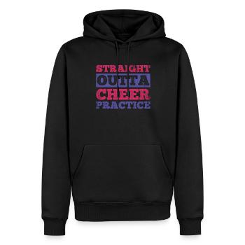 Straight Outta Cheer Practice pour les pom-pom girls - Sweat à capuche Premium bio Homme - noir - Devant - Nico (187cm)