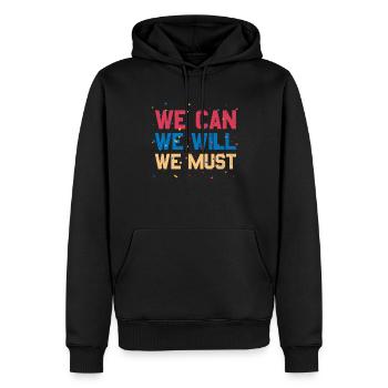 Wir Können, Wir Werden, Wir Müssen Für Cheerleader - Männer Premium Bio Hoodie - Schwarz - Vorne - Nico (187cm)