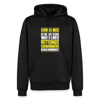 Rettungsschwimmer Wasserrettung Lifesaver - Männer Premium Bio Hoodie - Schwarz - Vorne - Nico (187cm)