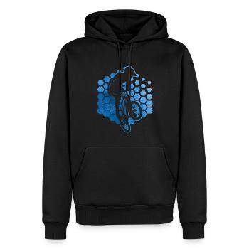 Vélo Homme BMX Vélo BMX Garçons - Sweat à capuche Premium bio Homme - noir - Devant - Nico (187cm)
