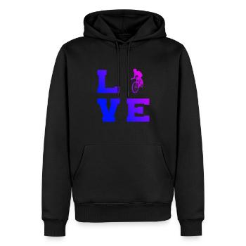 Vélo de route Hommes Vélo de route Cyclisme sur route Cyclisme sur route - Sweat à capuche Premium bio Homme - noir - Devant - Nico (187cm)
