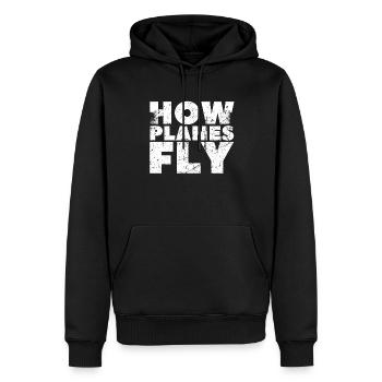 Comment les avions volent Design pour les pilotes - Sweat à capuche Premium bio Homme - noir - Devant - Nico (187cm)