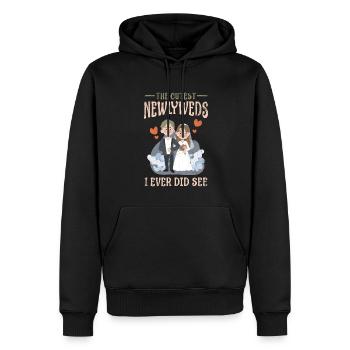 Le couple de mariée le plus doux que j’ai jamais fait pour la mariée - Sweat à capuche Premium bio Homme - noir - Devant - Nico (187cm)