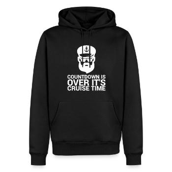 Der Countdown Ist Vorbei, Es Ist Kreuzfahrtzeit - Männer Premium Bio Hoodie - Schwarz - Vorne - Nico (187cm)