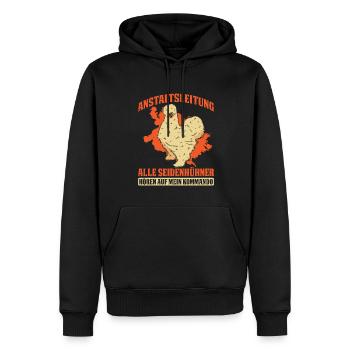 Alle Seidenhühner Hören Auf Mein Kommando - Männer Premium Bio Hoodie - Schwarz - Vorne - Nico (187cm)