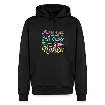 Aus Dem Weg Ich Muss Nähen Näherin Geschenk - Männer Premium Bio Hoodie - Schwarz - Vorne - Nico (187cm)