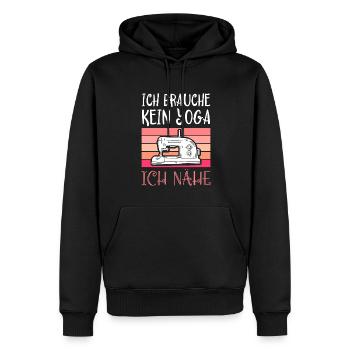 Ich Brauche Kein Yoga Ich Nähe Geschenk - Männer Premium Bio Hoodie - Schwarz - Vorne - Nico (187cm)