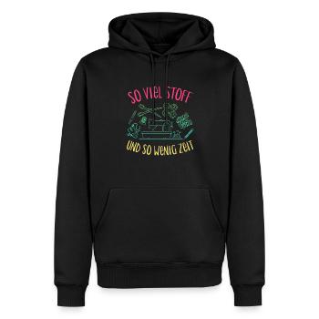 So Viel Stoff Und So Wenig Zeit Geschenk - Männer Premium Bio Hoodie - Schwarz - Vorne - Nico (187cm)