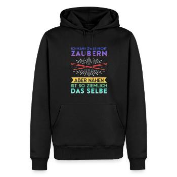 Zwar Nicht Zaubern Aber Nähen Ist Das Selbe - Männer Premium Bio Hoodie - Schwarz - Vorne - Nico (187cm)