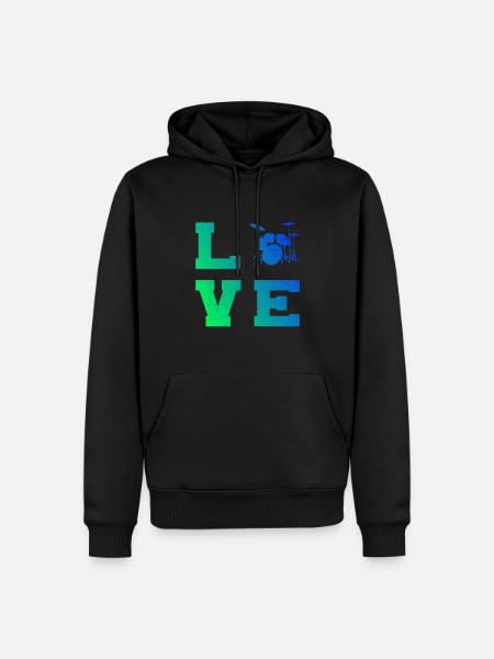 Drummer Percussionist Women Drums - Men’s Premium Organic Hoodie - black