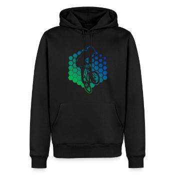 Vélo Femmes BMX Cyclisme BMX Garçons BMX Vélo - Sweat à capuche Premium bio Homme - noir - Devant - Nico (187cm)