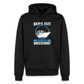 Keine Zeit Ich Muss Auf Kreuzfahrt Urlaub - Männer Premium Bio Hoodie - Schwarz - Vorne - Nico (187cm)