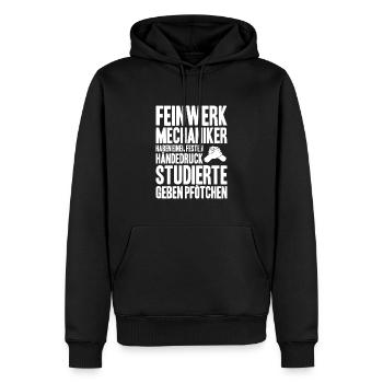 Feinwerkmechaniker Precision Machinist - Männer Premium Bio Hoodie - Schwarz - Vorne - Nico (187cm)
