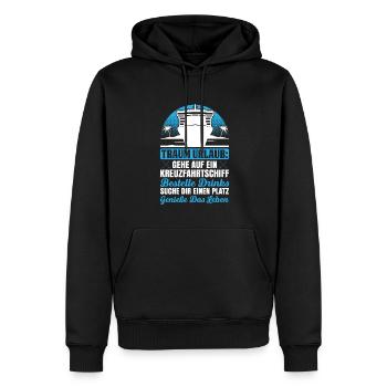Traum Urlaub: Gehe Auf Ein Kreuzfahrtschiff - Männer Premium Bio Hoodie - Schwarz - Vorne - Nico (187cm)