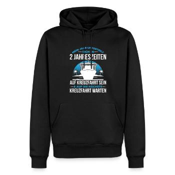 Jahr Unterteilt Sich In 2 Jahreszeiten Kreuzfahrt - Männer Premium Bio Hoodie - Schwarz - Vorne - Nico (187cm)