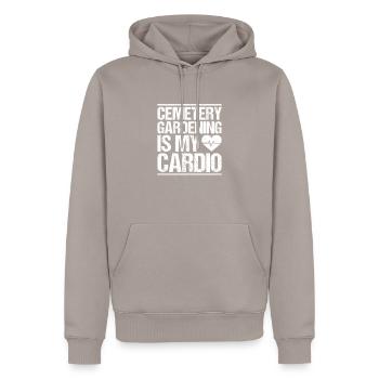Friedhofsgärtner Friedhof Cemetery Gardener - Männer Premium Bio Hoodie - Taupe - Vorne - Nico (187cm)