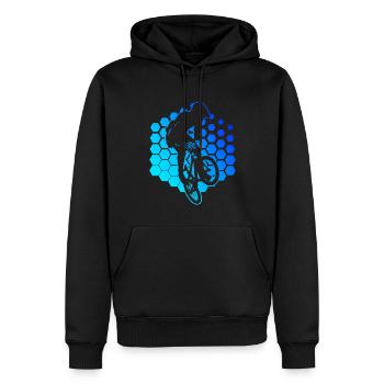 Damen Herren Radfahren bmx jungen bmx bmx fahrrad - Männer Premium Bio Hoodie - Schwarz - Vorne - Nico (187cm)