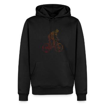 Cyclisme Cyclistes Femmes VTT Vélo de montagne - Sweat à capuche Premium bio Homme - noir - Devant - Nico (187cm)