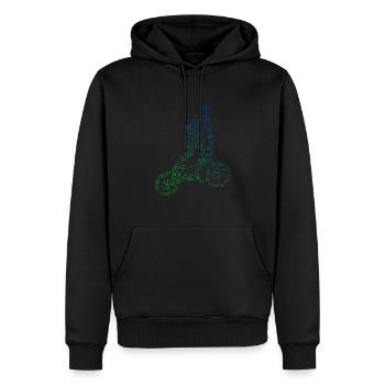Femmes BMX Bike BMX Hommes Cyclisme BMX Bike - Sweat à capuche Premium bio Homme - noir - Devant - Nico (187cm)