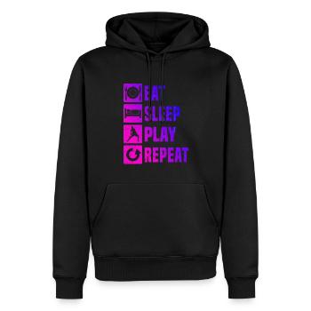 Salibandy Unihockeyspielen Floorball Innebandy - Männer Premium Bio Hoodie - Schwarz - Vorne - Nico (187cm)