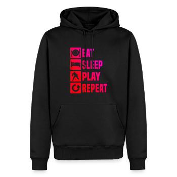Hockey sur glace Hockey sur glace Hommes Hockey sur glace - Sweat à capuche Premium bio Homme - noir - Devant - Nico (187cm)