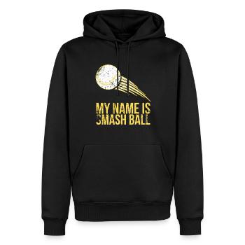 Mein Name Ist Smash Ball Design Für Tennisfans - Männer Premium Bio Hoodie - Schwarz - Vorne - Nico (187cm)