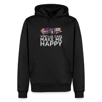 Oldtimer Machen Mich Glücklich Design Für Oldtimer - Männer Premium Bio Hoodie - Schwarz - Vorne - Nico (187cm)