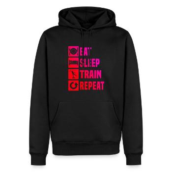 Fitness Aerobic Fitness Körpergymnastik - Männer Premium Bio Hoodie - Schwarz - Vorne - Nico (187cm)