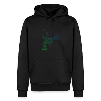 Damen Herren Bboy Hip Hop Breakdance Bgirl - Männer Premium Bio Hoodie - Schwarz - Vorne - Nico (187cm)