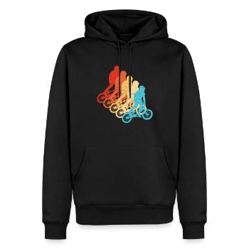 bmx jungen Bike bmx Damen Herren Radfahren - Männer Premium Bio Hoodie - Schwarz - Vorne - Nico (187cm)