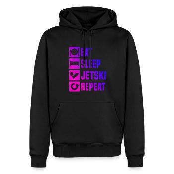 Jet ski de jet ski pour femmes Sports nautiques pour hommes - Sweat à capuche Premium bio Homme - noir - Devant - Nico (187cm)