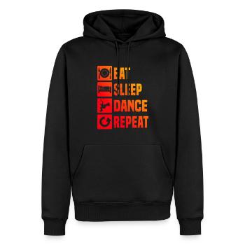 Herren Hip Hop Hiphop Break Dance Bboy Bgirl - Männer Premium Bio Hoodie - Schwarz - Vorne - Nico (187cm)