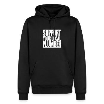 Plant mechanic plumber plumber sanitary heating - Men’s Premium Organic Hoodie - black - Front - Nico (187cm)