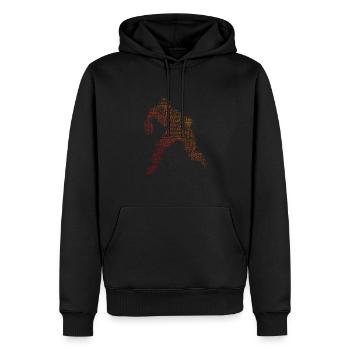 Hockey sur glace masculin Hockey sur glace Jeux de hockey sur glace - Sweat à capuche Premium bio Homme - noir - Devant - Nico (187cm)
