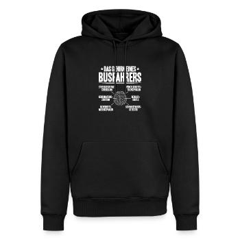 Busfahrer Bus Driver Busman Schulbusfahrer - Männer Premium Bio Hoodie - Schwarz - Vorne - Nico (187cm)