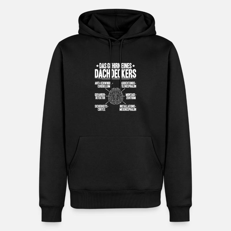 Dachdecker Dachdeckerei Dachdecken Roofer Roofing - Männer Premium Bio Hoodie - Schwarz