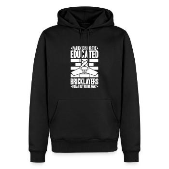 Maître Maçonnerie Maçonnerie Maçon Maçon - Sweat à capuche Premium bio Homme - noir - Devant - Nico (187cm)