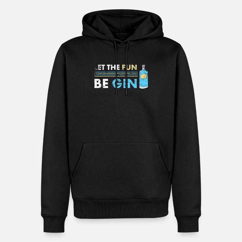 Be Gin - Männer Premium Bio Hoodie - Schwarz