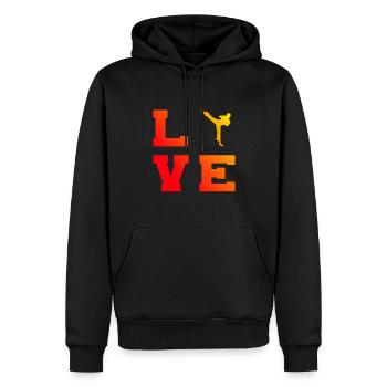 Kickboxing féminin Kickboxer Kickboxing Hommes - Sweat à capuche Premium bio Homme - noir - Devant - Nico (187cm)