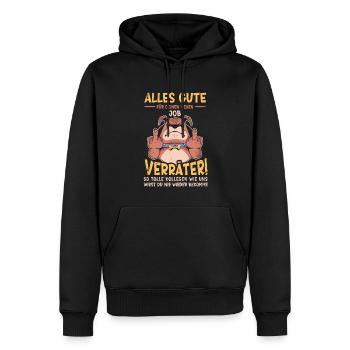 Alles gute im neuen Job du Verräter, Abschied - Männer Premium Bio Hoodie - Schwarz - Vorne - Nico (187cm)