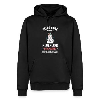 Alles gute im neuen Job du Verräter, Abschied - Männer Premium Bio Hoodie - Schwarz - Vorne - Nico (187cm)