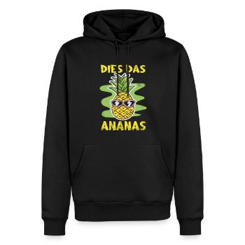 Dies das Ananas - Männer Premium Bio Hoodie - Schwarz - Vorne - Nico (187cm)