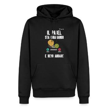 Gib Mir Eine Racchetta Und Erkenne Die Welt, - Männer Premium Bio Hoodie - Schwarz - Vorne - Nico (187cm)