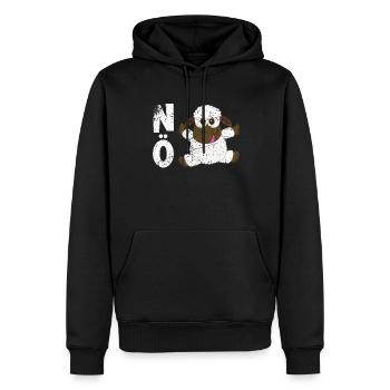 Statement Nö keine Lust Kein Bock - Männer Premium Bio Hoodie - Schwarz - Vorne - Nico (187cm)