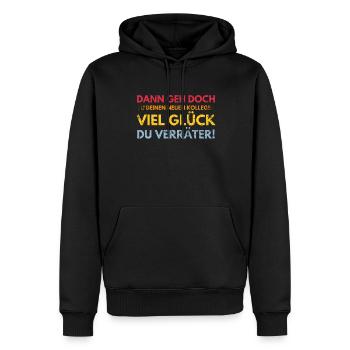 Alles gute im neuen Job du Verräter, Abschied - Männer Premium Bio Hoodie - Schwarz - Vorne - Nico (187cm)