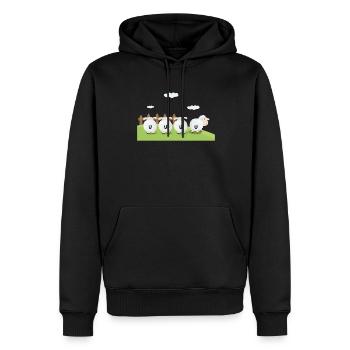 Schafe - Männer Premium Bio Hoodie - Schwarz - Vorne - Nico (187cm)