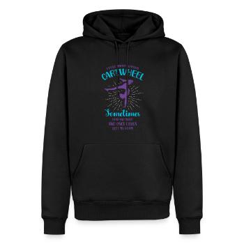 Ich Mache Nicht Immer Cartwheel, Manchmal Esse Ich - Männer Premium Bio Hoodie - Schwarz - Vorne - Nico (187cm)