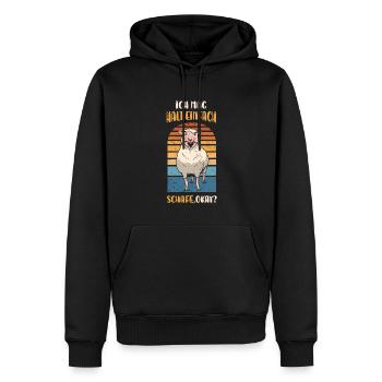 Ich mag einfach Schafe, Okay? Schaf - Männer Premium Bio Hoodie - Schwarz - Vorne - Nico (187cm)