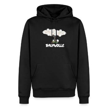 Baumwolle Wortspiel Schaf auf Baum, Schaf - Männer Premium Bio Hoodie - Schwarz - Vorne - Nico (187cm)