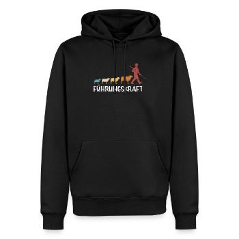 Führungskraft. Design mit Schafen und Schäfer - Männer Premium Bio Hoodie - Schwarz - Vorne - Nico (187cm)